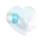 Preview: Kids buttons as hearts out plastic in light blue 15 mm 0,59 inch
